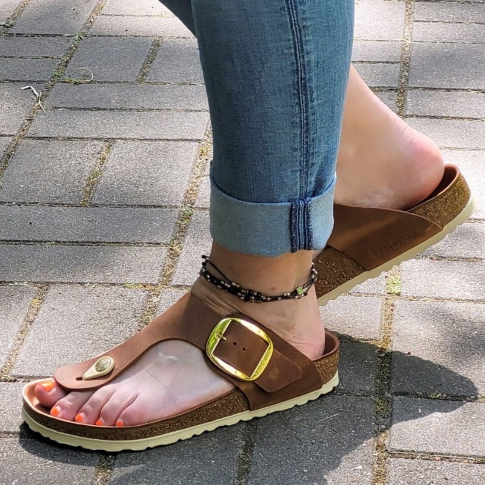 BIRKENSTOCK Gizeh big buckle Cognac size 38 US 7 - 7.5